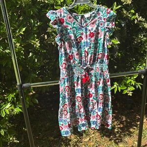 Vineyard Vines Floral Kids Dress - Red, Green, White